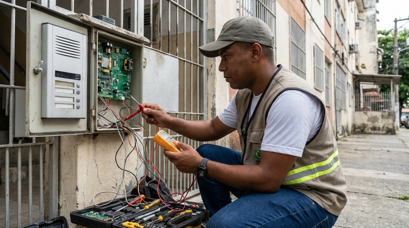 Reparo de Placa e Campainha no Aeroporto, Salvador‑BA