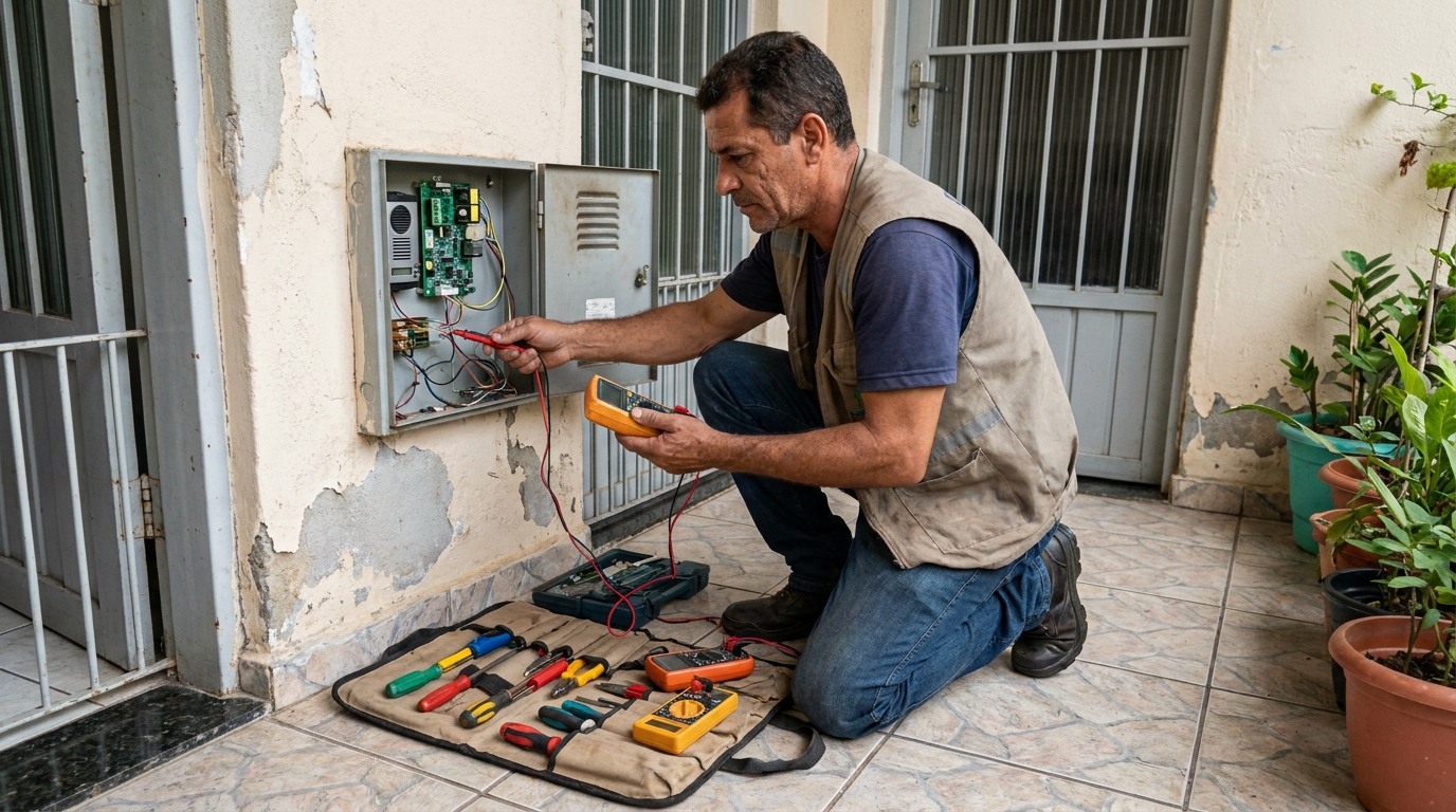 Troca de Fiação de Interfone no Aeroporto, Salvador‑BA